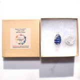 CHARGED Afghan Lapis Lazuli Crystal Perfect Pendant Tumble Polished + 20" Chain