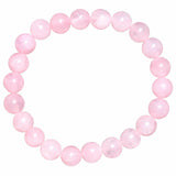 [1] Premium CHARGED Rose Quartz Crystal 8mm Bead Bracelet Stretchy ENERGY REIKI