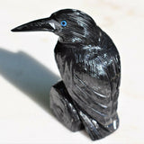 [1] XXL Black Onyx Crystal Hand-Carved Raven Reiki NEGATIVE ENERGY PROTECTION!