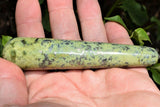 CHARGED Serpentine 4.0" Wand Reflexology Massage Crystal Energy Healing 96g