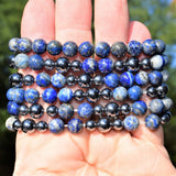 Premium CHARGED Natural Lapis Lazuli + Terahertz Quantum Wave Beads Bracelet