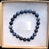 CHARGED Polished Natural Dumortierite Bracelet Stretchy HEALING ENERGY REIKI