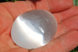 [3] MD 2" SELENITE POCKET PALM WORRY STONE Healing Crystal Reiki - ZENERGY GEMS