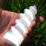 [4 PCS] 4.0" Spiral Towers of Peace Selenite Crystals Protection: ZENERGY GEMS