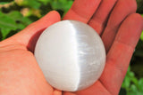 Selenite Crystal Sphere of Psychic Awareness POWERFUL 2" - 2.5" - ZENERGY GEMS