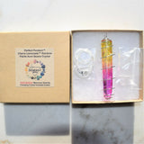 Cherry Lemonade Rainbow Flame Aura Quartz Perfect Pendant 20" Silver Chain