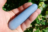 CHARGED Angelite Round 3.8" Wand Reflexology Massage Crystal Healing Energy 80g