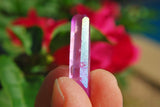 Too Hot Pink Rainbow Aura Quartz Crystal Perfect Pendant 20" Silver Chain