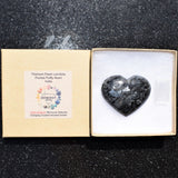 Flashy Charged Larvikite Crystal Puffy Heart / Palm Stone Healing Energy!