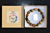 CHARGED Rainforest Rhyolite Crystal Bracelet Polished Stretchy ENERGY REIKI