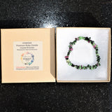 Premium Natural Ruby Zoisite Crystal Chip Stretchy Bracelet - Selenite Charged