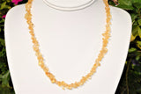 CHARGED Citrine Crystal Chip 18" Necklace Polished ENERGY REIKI