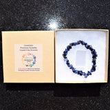 CHARGED Sodalite Crystal Chip Bracelet Tumble Polished Stretchy ENERGY REIKI