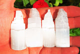 [4pcs] 2.5" Selenite Crystal Towers of Divine Mind Healing POWER: ZENERGY GEMS