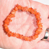 Premium CHARGED Carnelian Agate Crystal Chip Stretchy Bracelet REIKI Energy!