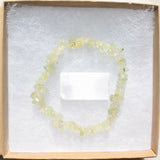 Premium CHARGED Prehnite Crystal Chip Stretchy Bracelet Healing REIKI Energy!