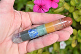 Charged 4.5" 7 Chakra Crystals Massage Wand Crystal Healing Energy REIKI ~70g