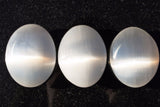 [1] LG 3" SELENITE POCKET PALM WORRY STONE Healing Crystal Reiki