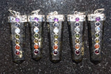 CHARGED 7 Chakra Starburst Flash Nuummite Crystal Perfect Pendant + 20" Chain