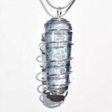 Premium Grade Brazilian Blue Kyanite Crystal Perfect Pendant + 20" Silver Chain