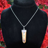 CHARGED 7 Chakra Aragonite Crystal Perfect Pendant + 20" Chain