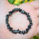 CHARGED Russian Shungite Crystal Chip Bracelet Stretchy ENERGY REIKI SYN 12