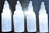 [4 PCS] 6.0" Towers of Divine Mind Selenite Crystals Protection: ZENERGY GEMS