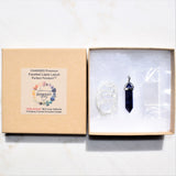 Faceted Lapis Lazuli Crystal Perfect Pendant 20" Silver Chain