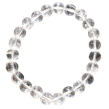 Premium CHARGED Amplifier (Clear) Quartz Crystal 8mm Bead Bracelet Stretchy