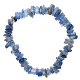 CHARGED Blue Kyanite Crystal Chip Bracelet Polished Stretchy ENERGY REIKI