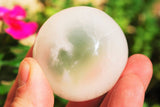 Selenite Crystal Sphere of Psychic Awareness POWERFUL 2" - 2.5" - ZENERGY GEMS