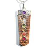 CHARGED 7 Chakra Aragonite Crystal Perfect Pendant + 20" Chain