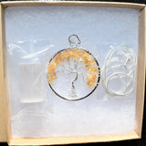 CHARGED Citrine Tree of Life Perfect Pendant REIKI 20" Silver Chain