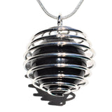 CHARGED Rainbow Obsidian Hand-Polished Sphere Perfect Pendant + 20" Chain