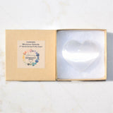 LG 3" SELENITE POCKET PUFFY HEART Carving Healing Crystal Reiki [3/4 lbs]