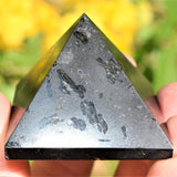 [1] Charged 2" (50mm) Black Tourmaline Pyramid Crystal Healing Energy ~106g