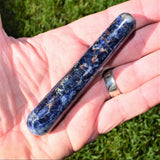 Charged Himalayan Sodalite Crystal 4" Massage Wand Reflexology 56g-70g