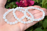 [1] CHARGED Rainbow Moonstone Crystal 6mm Bead Stretchy Bracelet REIKI Energy!