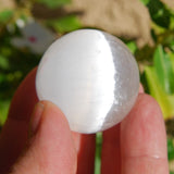 Selenite Crystal Sphere of Psychic Awareness POWERFUL 1.5" - ZENERGY GEMS