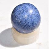 2.6" Selenite Crystal Sphere / Egg Charging Station Selenite Sphere & Egg Stand