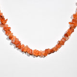 CHARGED Carnelian Agate Crystal Chip 18" Necklace Polished ENERGY REIKI