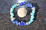 CHARGED Lapis Lazuli AZ Turquoise Crystal Bracelet w / Quartz REIKI Energy!