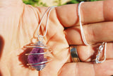 xCUTE Baby Tibetan Elestial Amethyst Perfect Pendant™ + 26" 925 Silver Chain