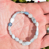 Premium CHARGED Natural Aquamarine Crystal Bracelet Stretchy ENERGY REIKI