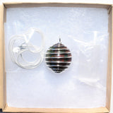 CHARGED Bloodstone Hand-Polished Sphere Perfect Pendant + 20" Silver Chain