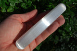 ZENERGY GEMS:Amazing Pure WHITE Selenite Crystal Massage Wand Rounded POWERFUL