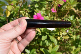 Charged 4.5" Himalayan Smokey Black Obsidian Massage Wand Crystal Healing ~92g