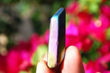 Platinum & Silver Rainbow Aura Quartz Crystal Perfect Pendant 20" Chain