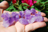 [3] CUTE Tibetan Elestial Amethyst Crystal Clusters Energy Healing Reiki ~150cts