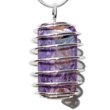 Premium Grade Russian Charoite Crystal Perfect Pendant + 20" Silver Chain